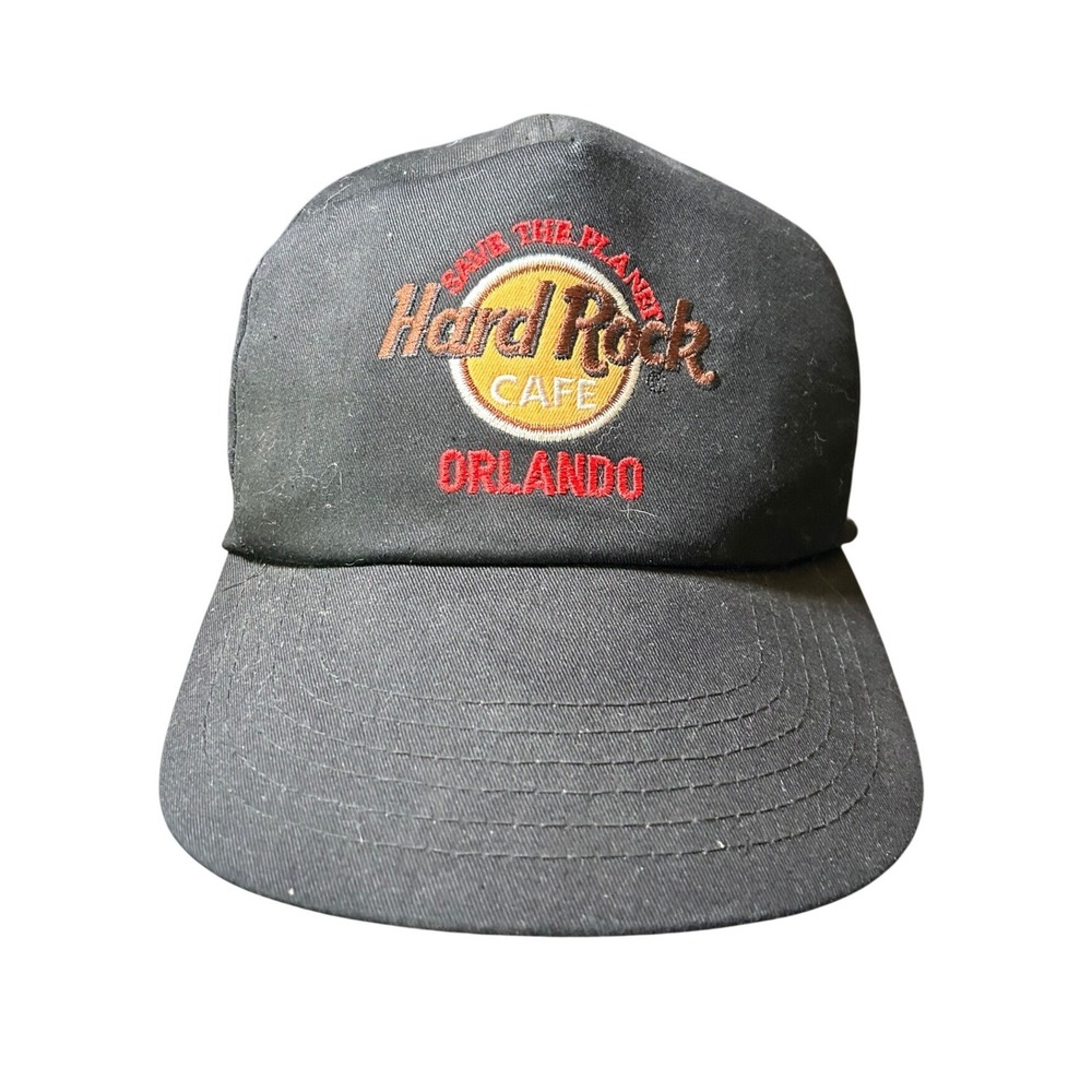 Hard Rock Cafe Orlando Vintage Black Hat Cap Retro Orlando Flordia‎